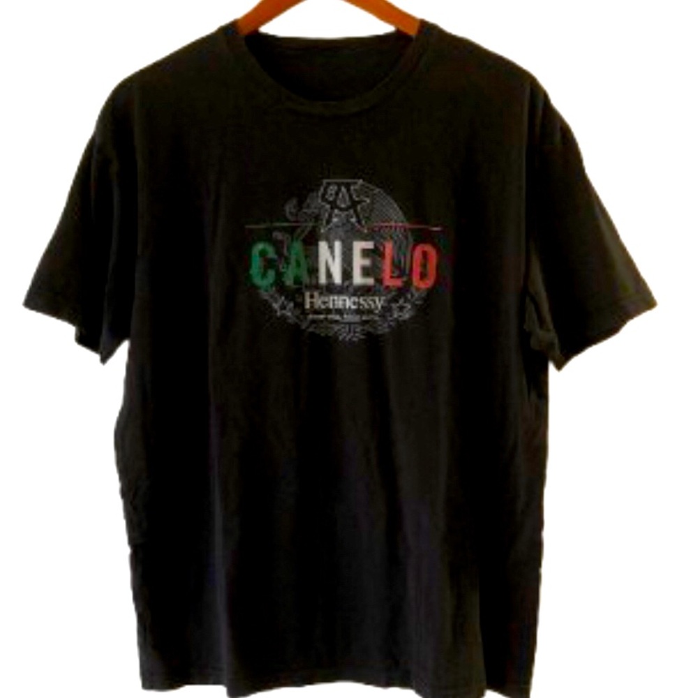 HENNESSY CANELO BLACK T SHIRT • SHIRT SLEEVE • SZ L
